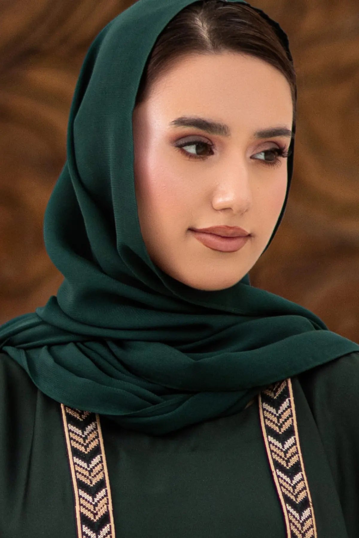 Teal Green Georgette Hijab